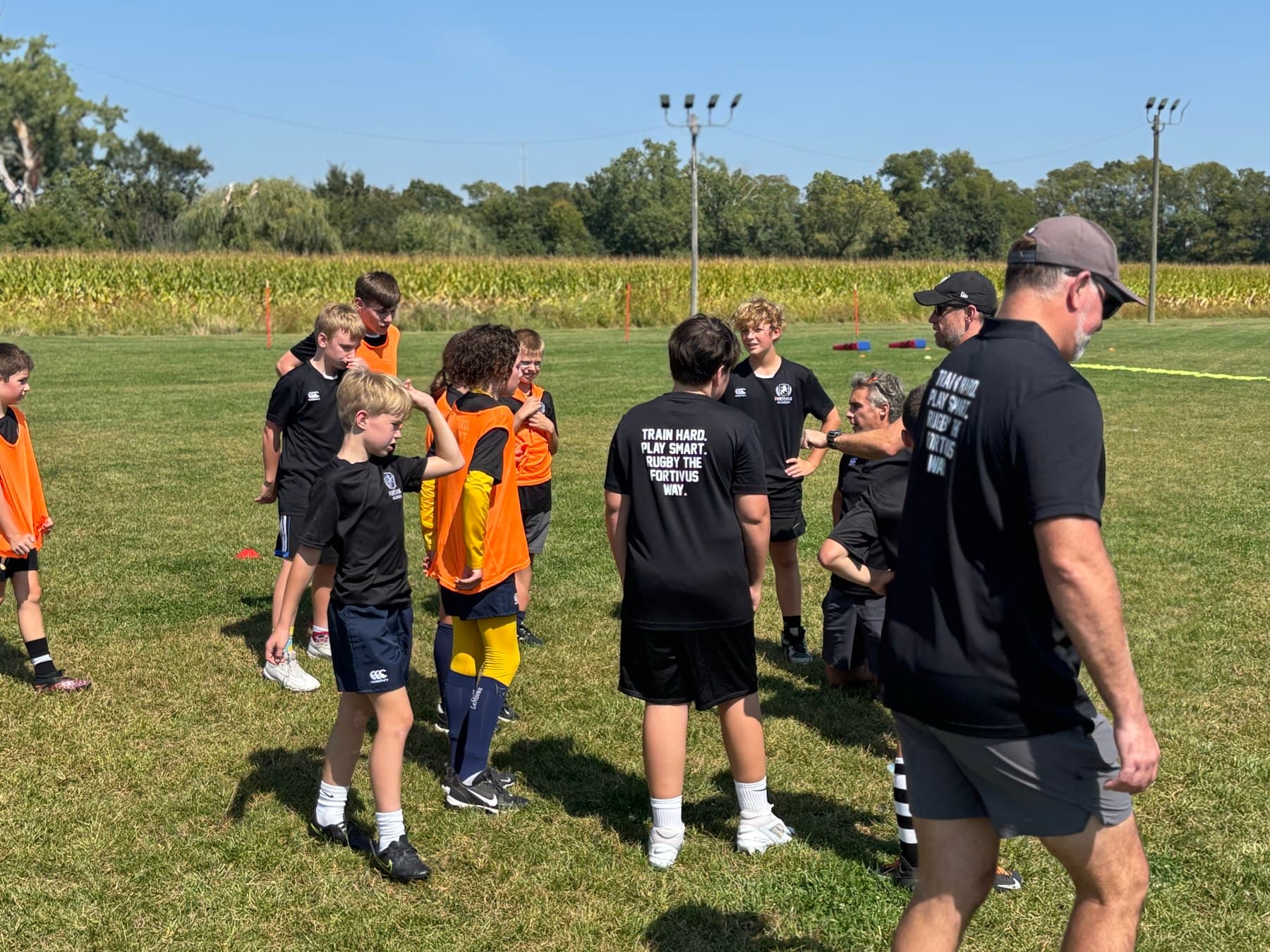 Junior Academy players training together